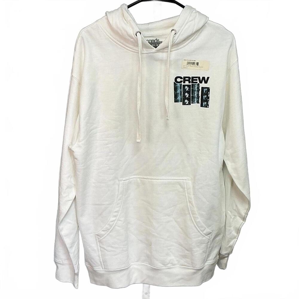 Australian Music Band 5SOS Crew White Graphic Hoodie Medium